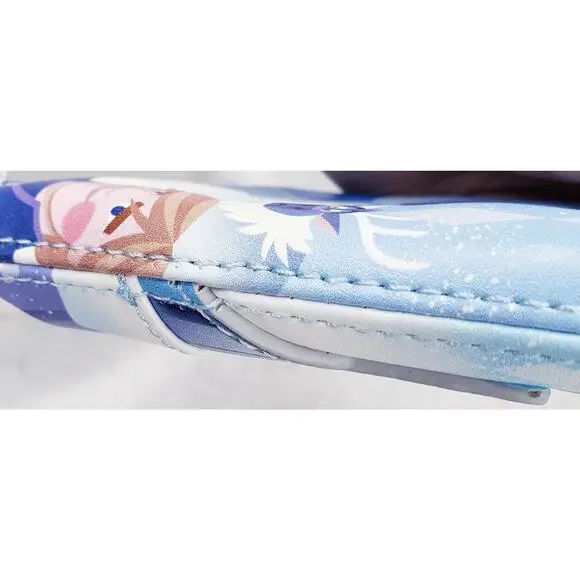 LOUNGEFLY X DISNEY FROZEN Princess Castle Zip Around Wallet Blue White Purple - Picture 9 of 15